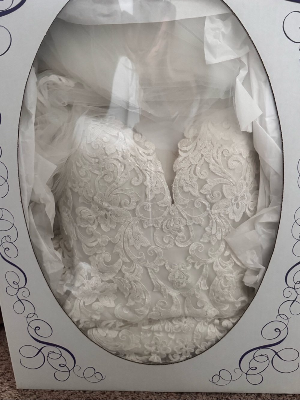 Mori Lee White Lace Bridal Gown With Beaded Trim View 3